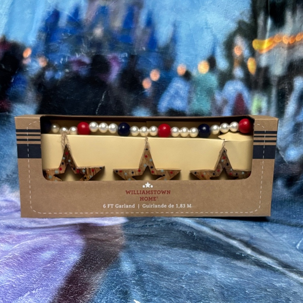 Patriotic Star 6 Ft Garland NIB